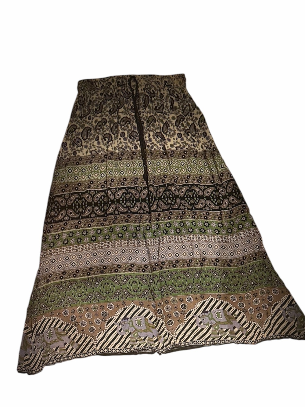 Handmade Boho Midi Skirt🪷Chic Moroccan Print🪷Drawsting🪷Loose Fit🪷Lightweight🪷